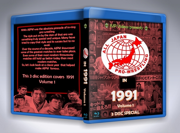 Best of AJPW in 1991 V.1 ( 3 Disc Blu-Ray With Cover Art)