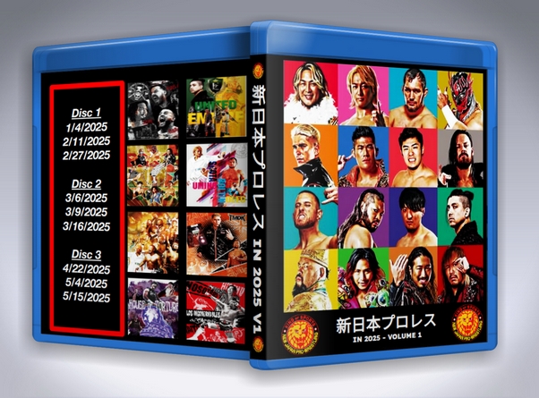 NJPW in 2025 V.1 (3 Disc Blu-Ray With Cover Art)