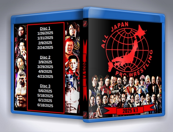 AJPW in 2025 V.1 (3 Disc Blu-Ray With Cover Art)