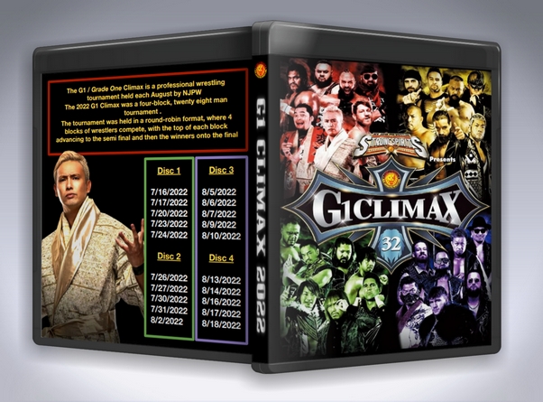 NJPW G1 Climax 2022 (4 Disc Blu-Ray With Cover Art)